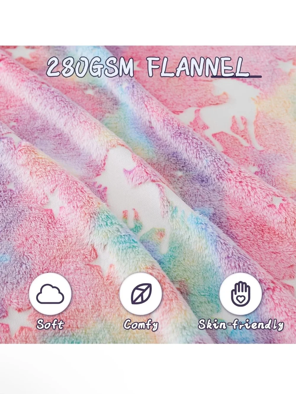 Glow in the Dark Unicorn Blanket 50